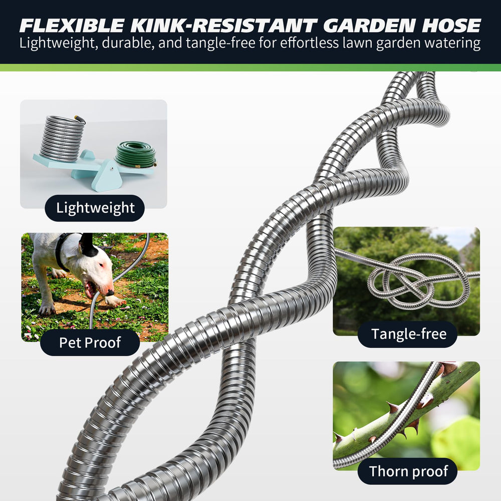 Besiter stainless steel braid detail showing kink resistance and smooth flow