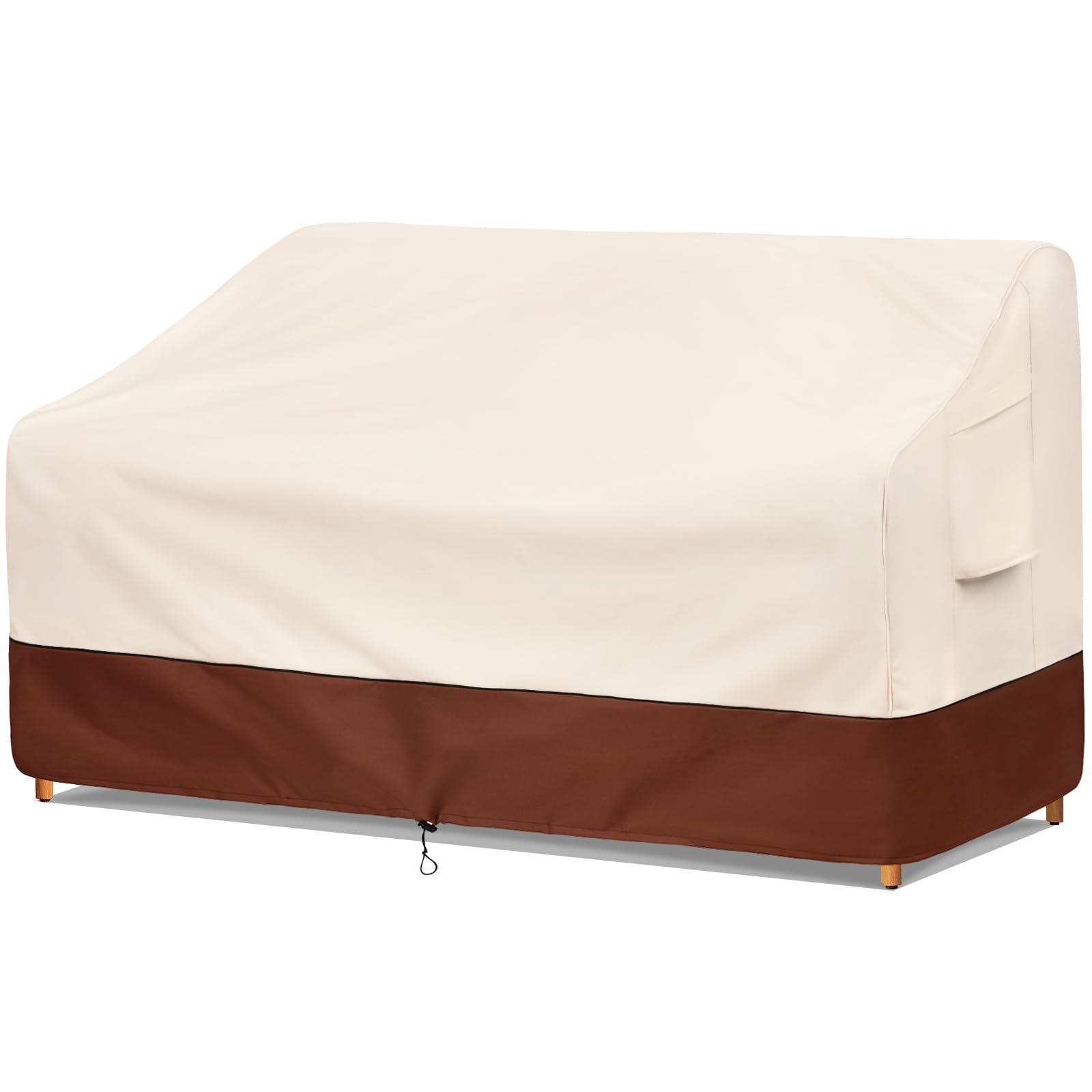 Bestalent loveseat cover front view showing full waterproof protection and neat fit