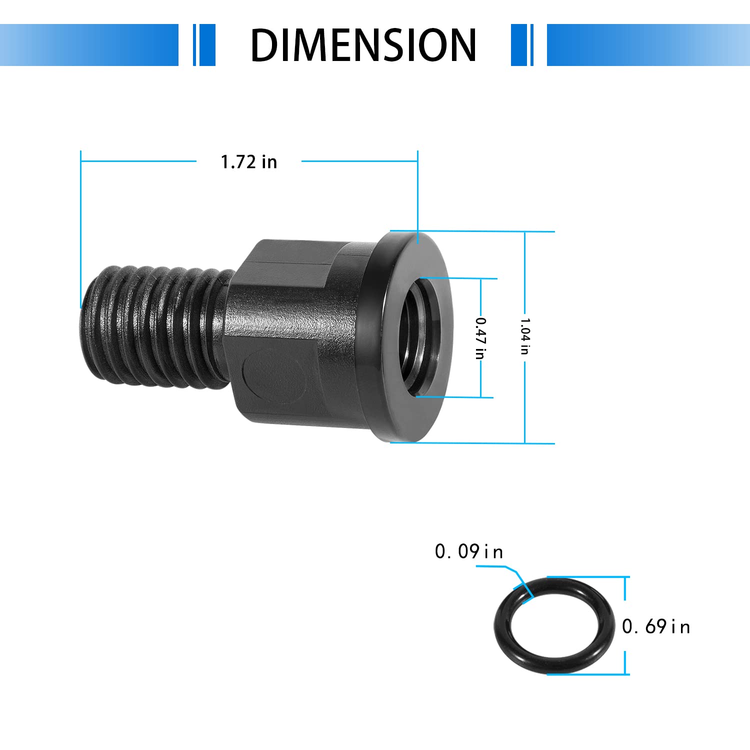 besttruck adapter packaging and parts layout showing included O-ring for quick replacement benefit