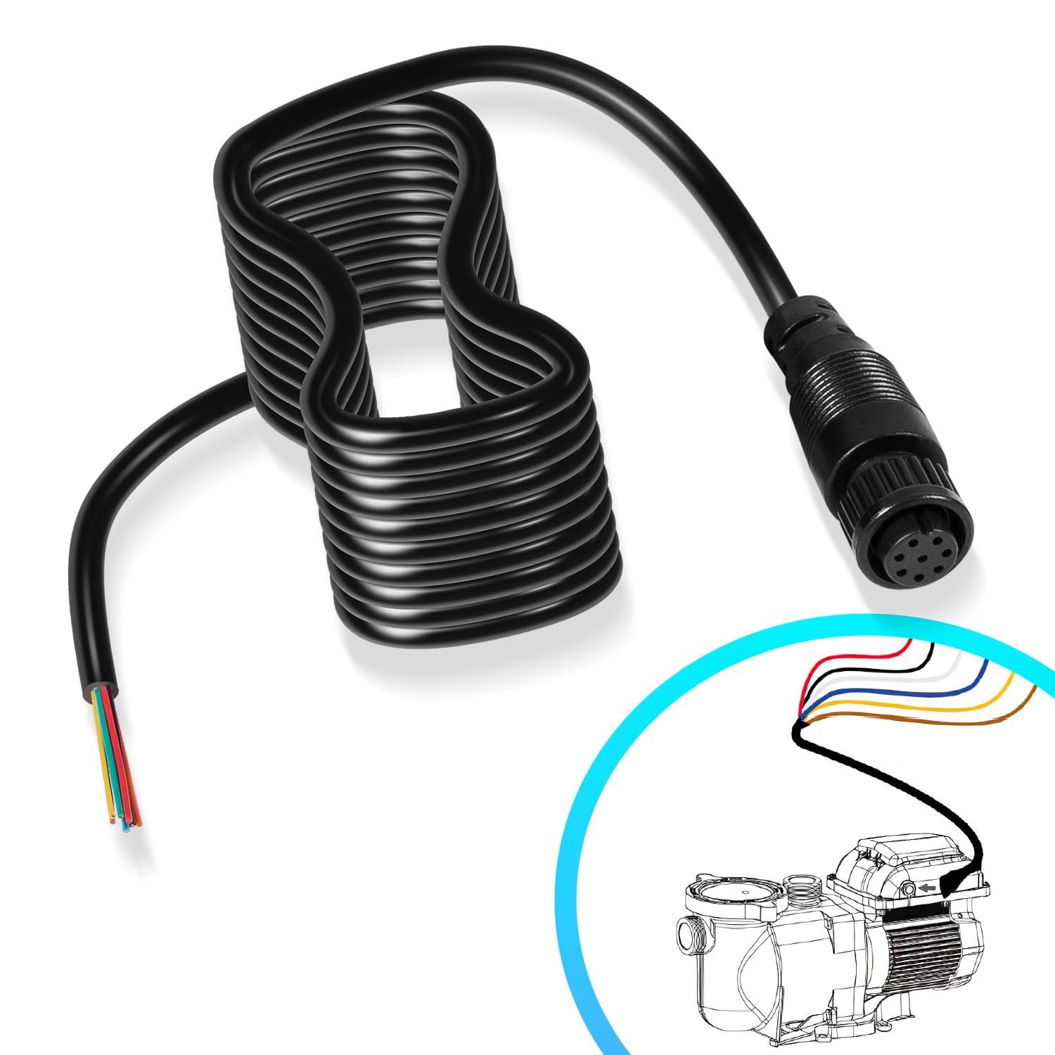 besttruck cable beside ruler for clear 25-foot scale reference