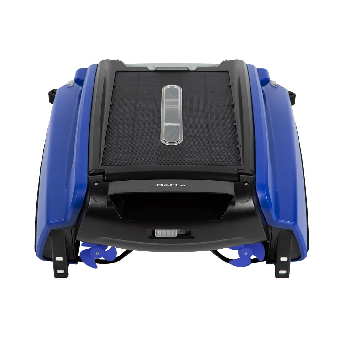Betta SE front view showing solar panels and hull for efficient cleaning