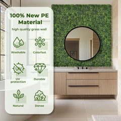 BHXCL panels used as a living room backdrop creating calming decor and low maintenance