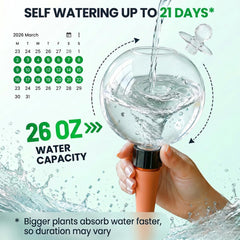 BIBMAMA globe filled with water demonstrating large 26 oz reservoir benefit