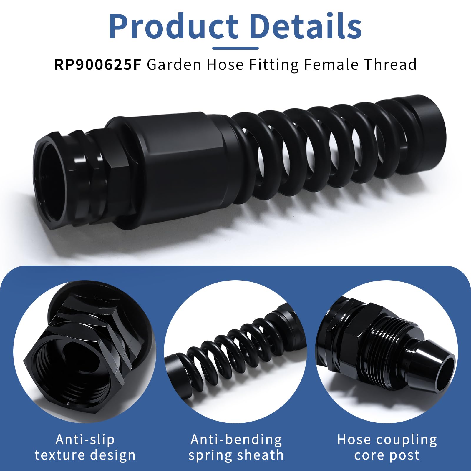 BISAYETL RP900625F helical spring detail protecting hose from kinks and extra wear