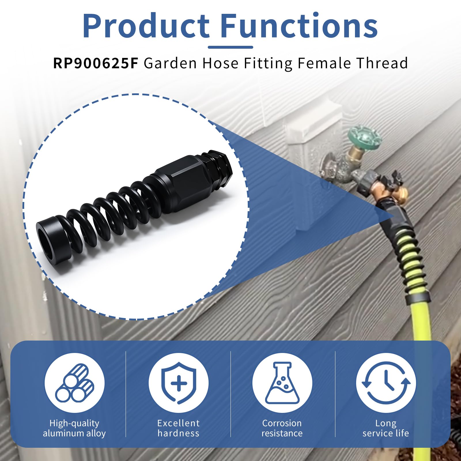 BISAYETL RP900625F installed on Flexzilla hose restoring secure connection and steady flow