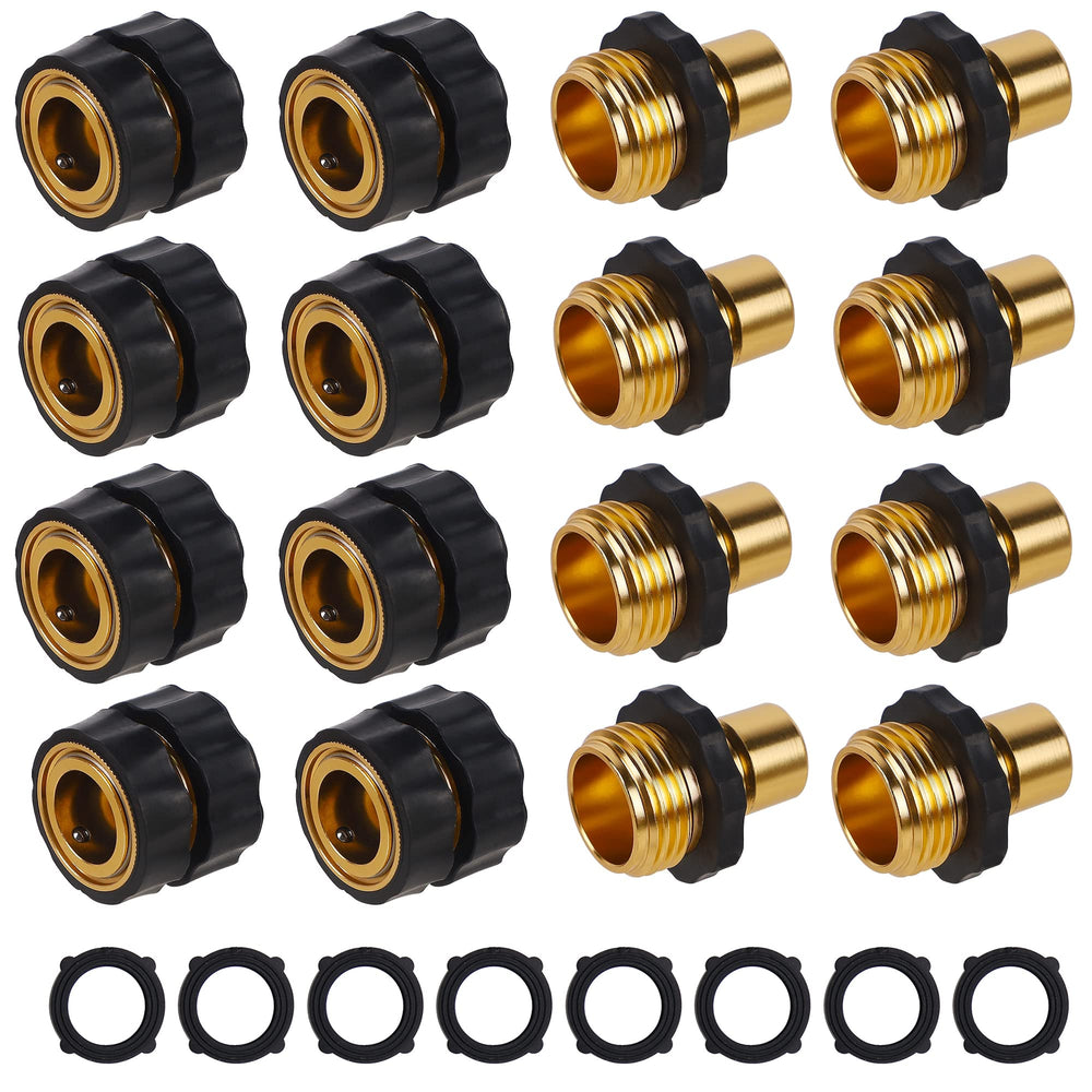 Biswing front pack showing eight male and female connectors and washers, durable convenience