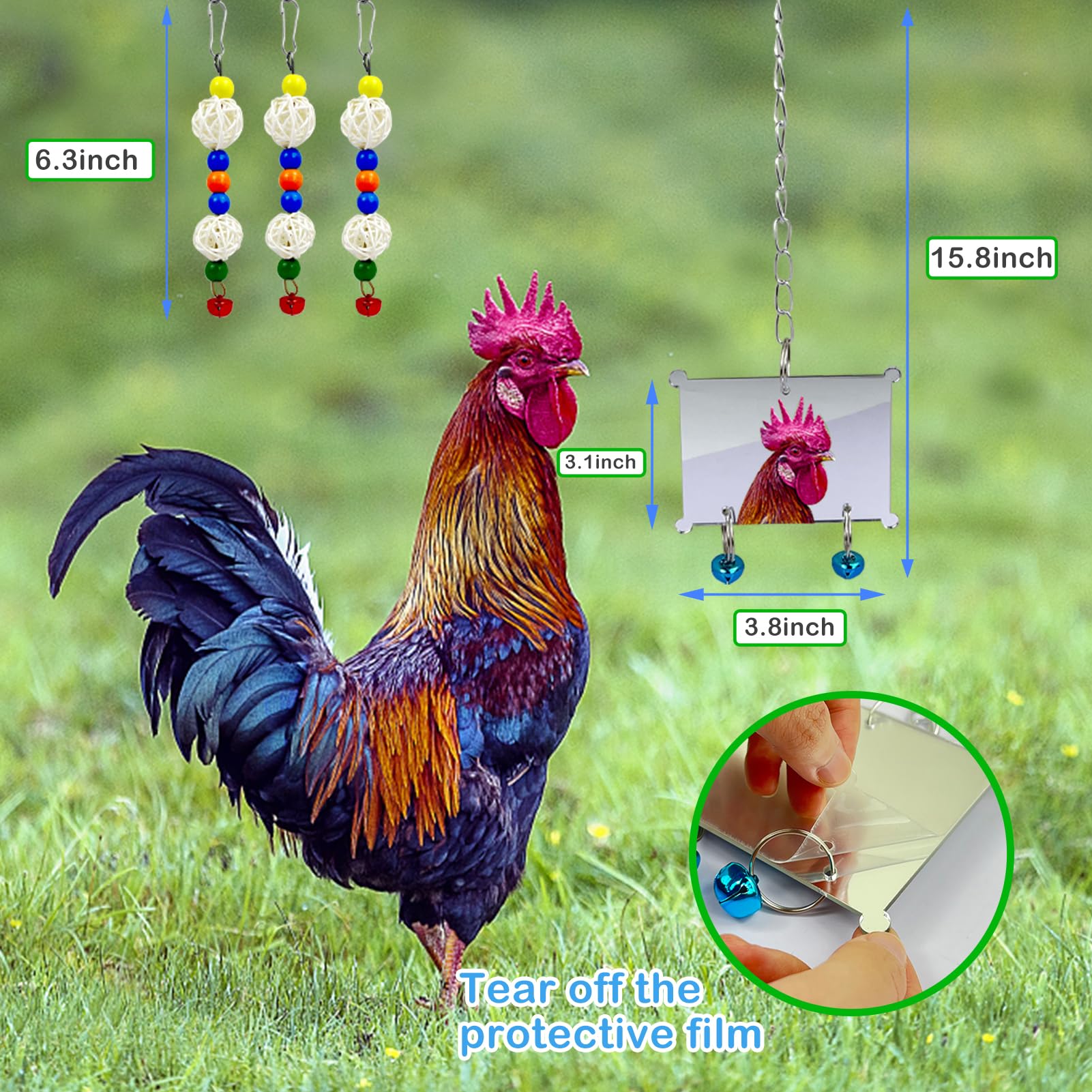 BKDMZZMY nylon mesh feeder hung with greens keeping food clean and fresh