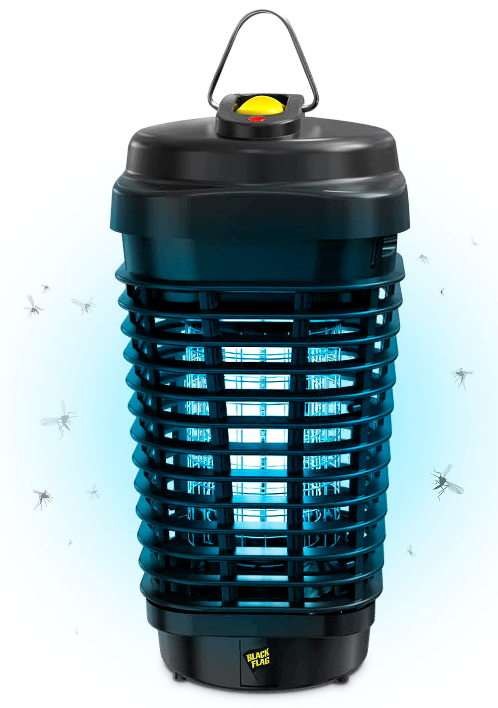 Black Flag BZ-15 electric grid detail showing 4500V protection for quick insect elimination