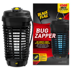 Black Flag BZ-15 front view showing compact outdoor design and easy placement benefit