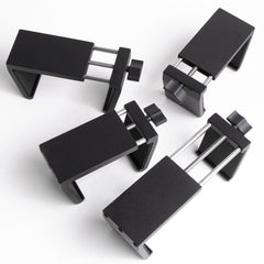 Blasoul front view of four clips showing durable aluminum construction and value
