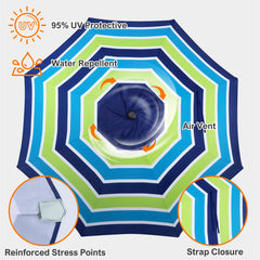 Blissun reinforced rib junction stitching for long-lasting durability