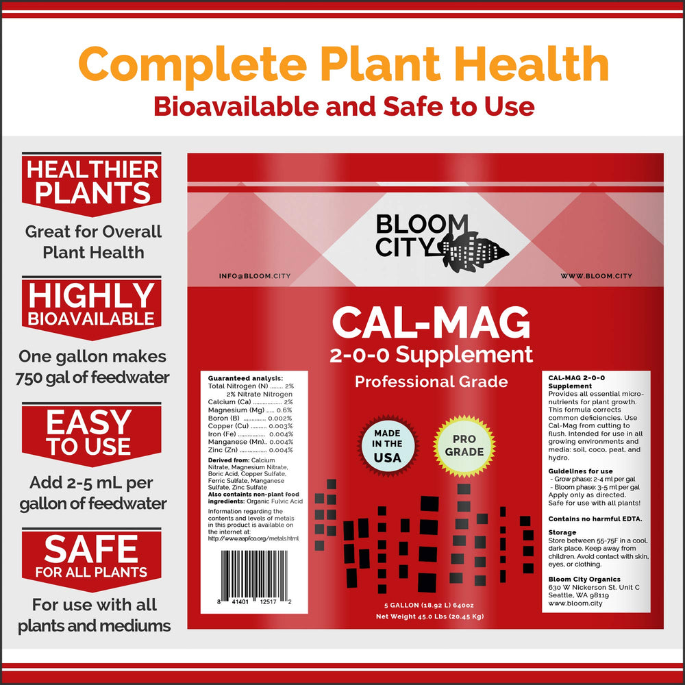 Bloom City bottle staged with healthy houseplants demonstrating improved foliage