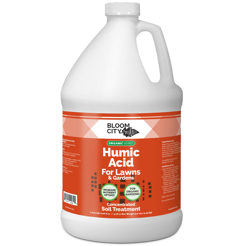 Bloom City gallon front label showing product and usage benefits
