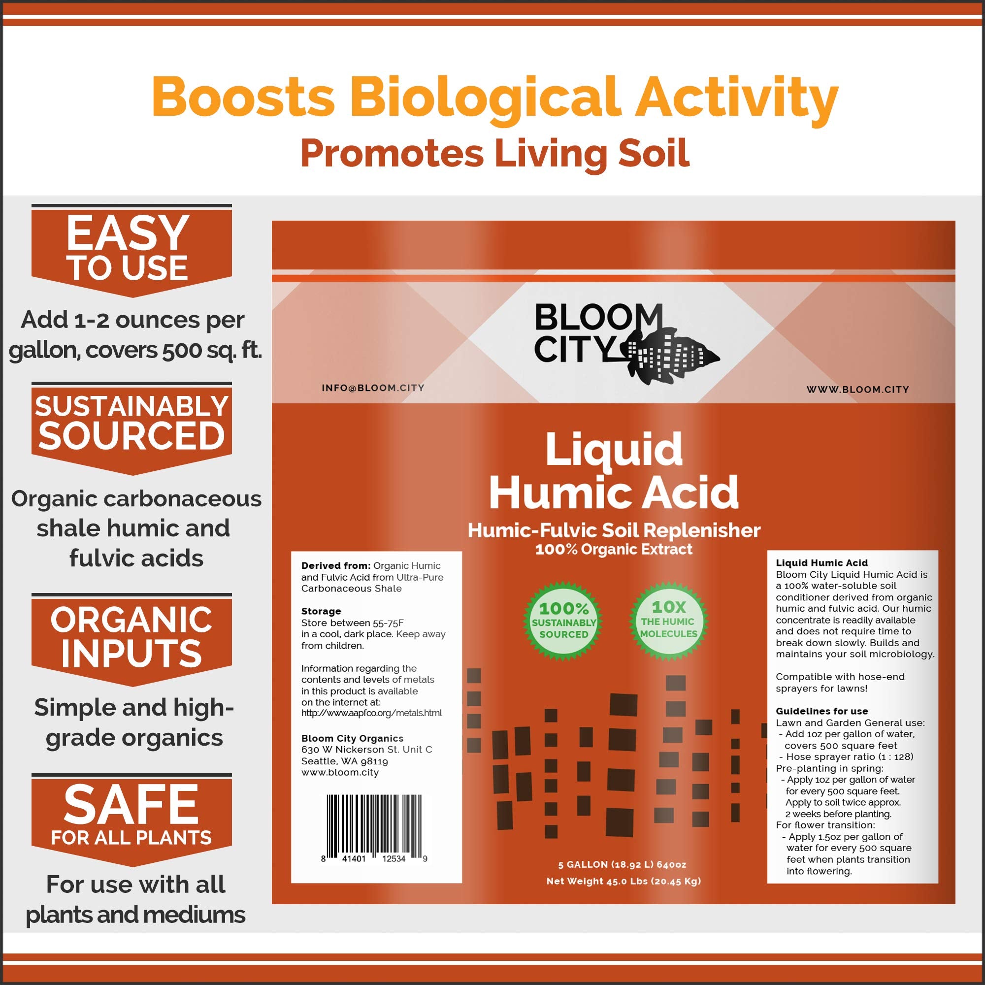 Bloom City humic acid being sprayed on turf demonstrating simple application