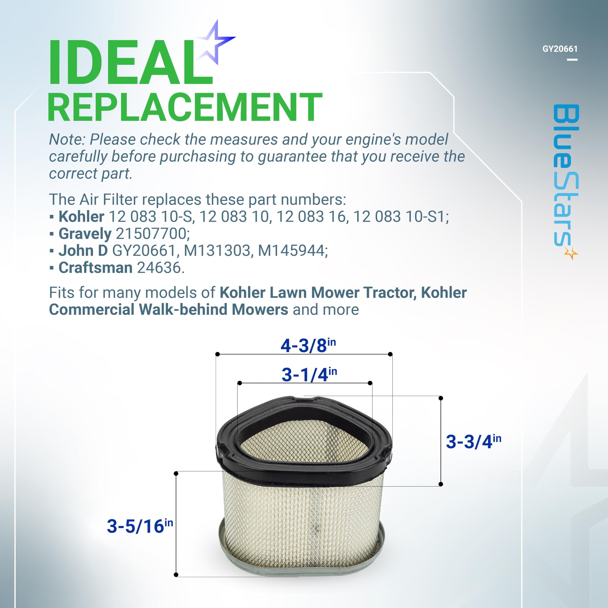 BlueStars oil filter corrosion-resistant housing for durable engine protection