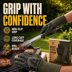 BLUESTEER 13-inch cuff demonstration protecting forearm from heat