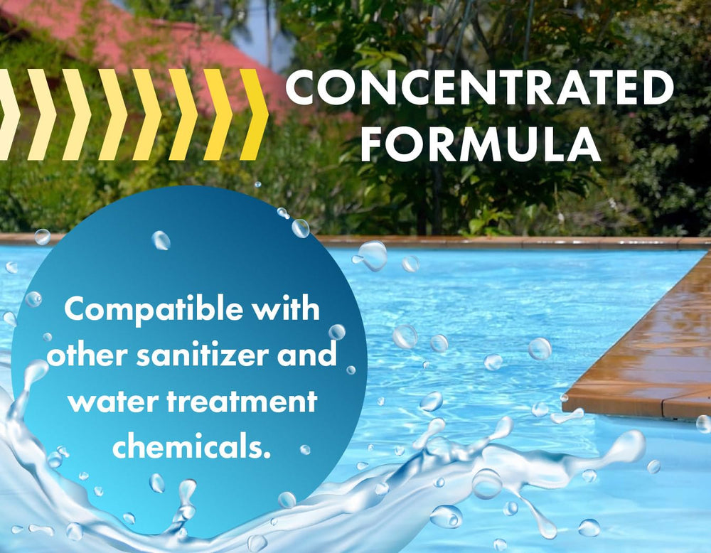 Bluewater Chemgroup defoamer being poured into pool to remove foam quickly benefit