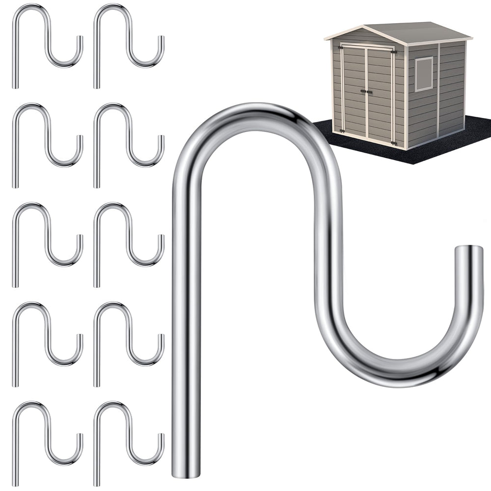 Blulu front pack of ten silver hooks showing product count and finish for quick setup