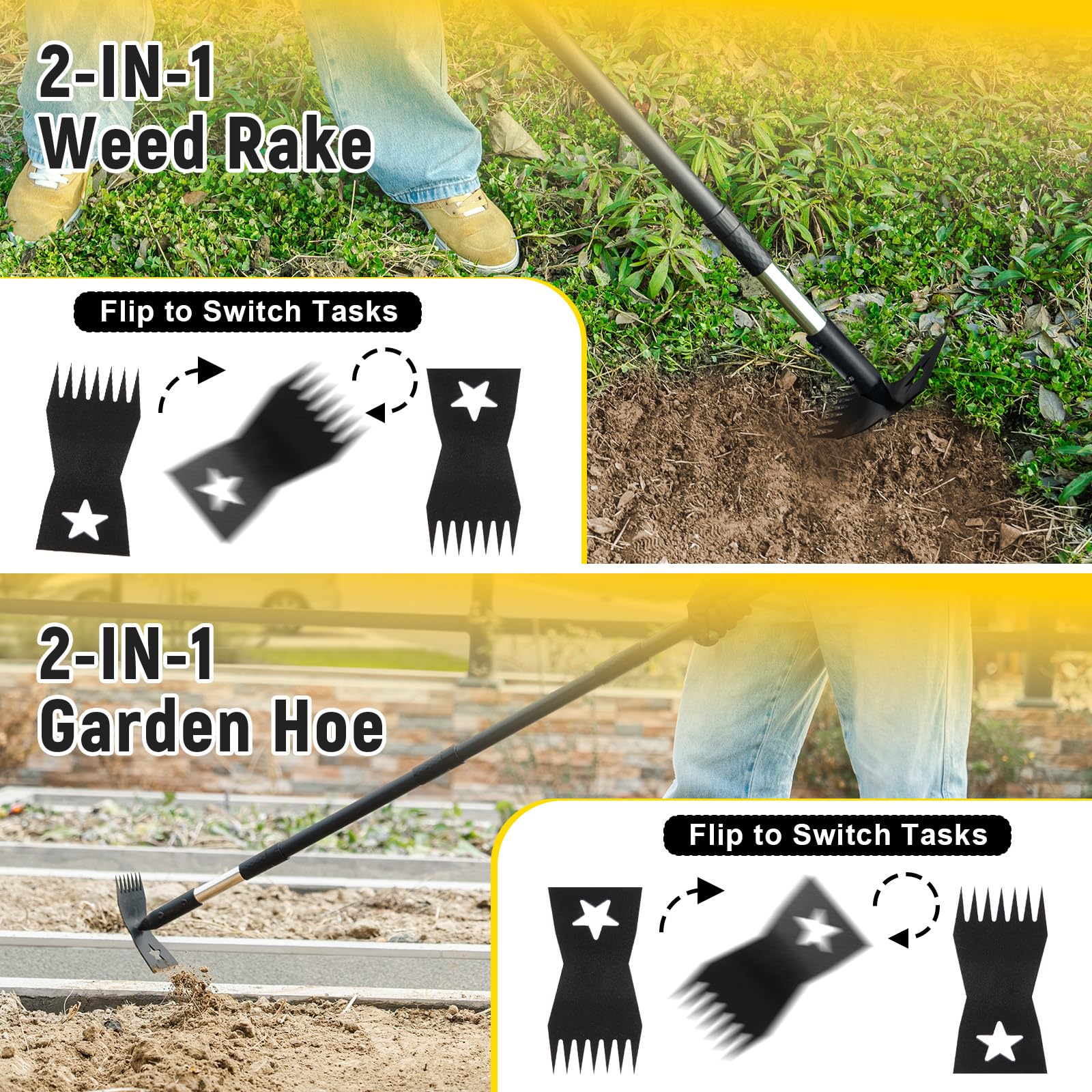 BlumeTrec hoe blade detail showing wide edge for efficient soil breaking