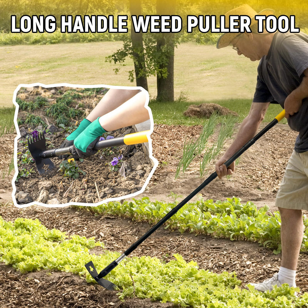 BlumeTrec converted short handheld tool for tight-space precision weeding