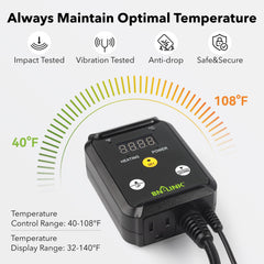 BN-LINK in use with a reptile terrarium providing stable basking temperatures