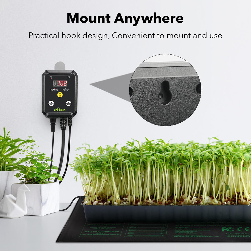 BN-LINK controlling a seed starting heat mat for consistent germination warmth