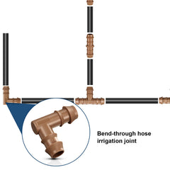 Boao elbow installed in 1/2 inch tubing demonstrating quick tool-free connection