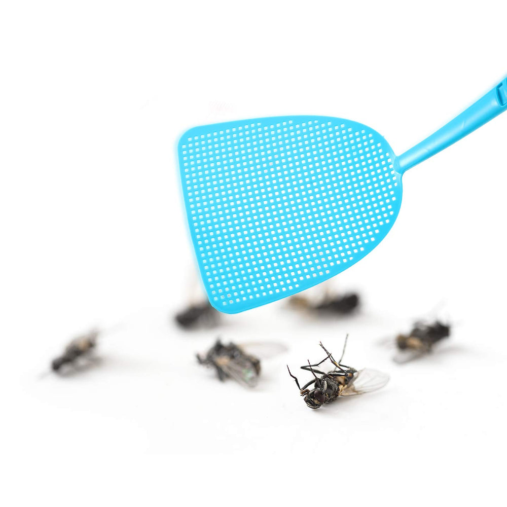 Boao swatter beside ruler showing 43.5 cm length for extended reach