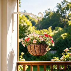 BOLITE supporting a hanging planter to show reliable load-bearing and decorative use