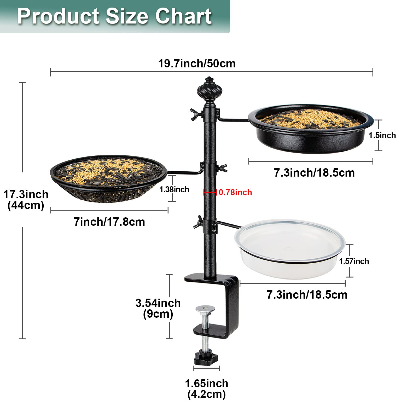 BOLITE hand holding feeder for size comparison showing compact portability benefit