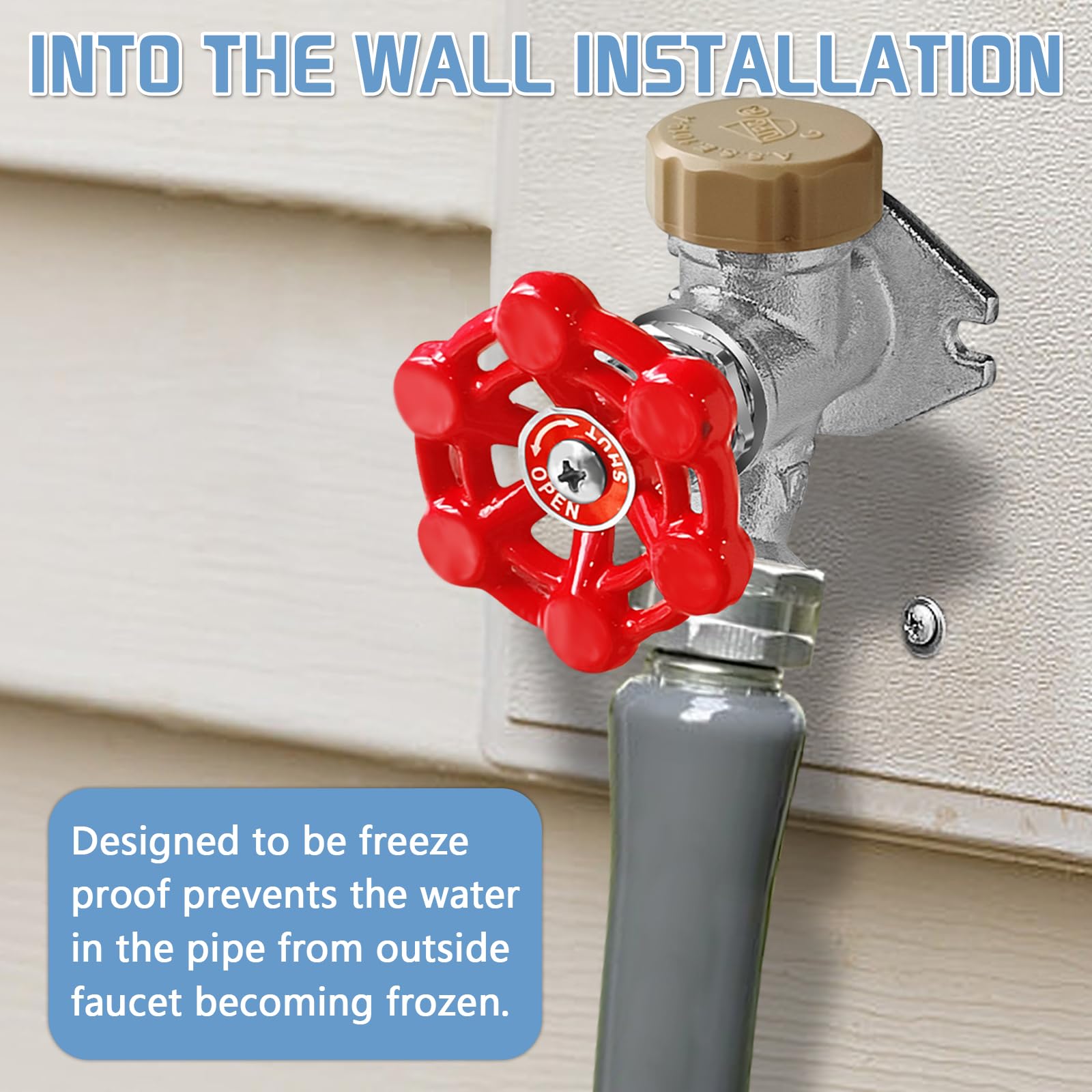 Boltigen installed at home garden spigot with hose, convenient watering benefit