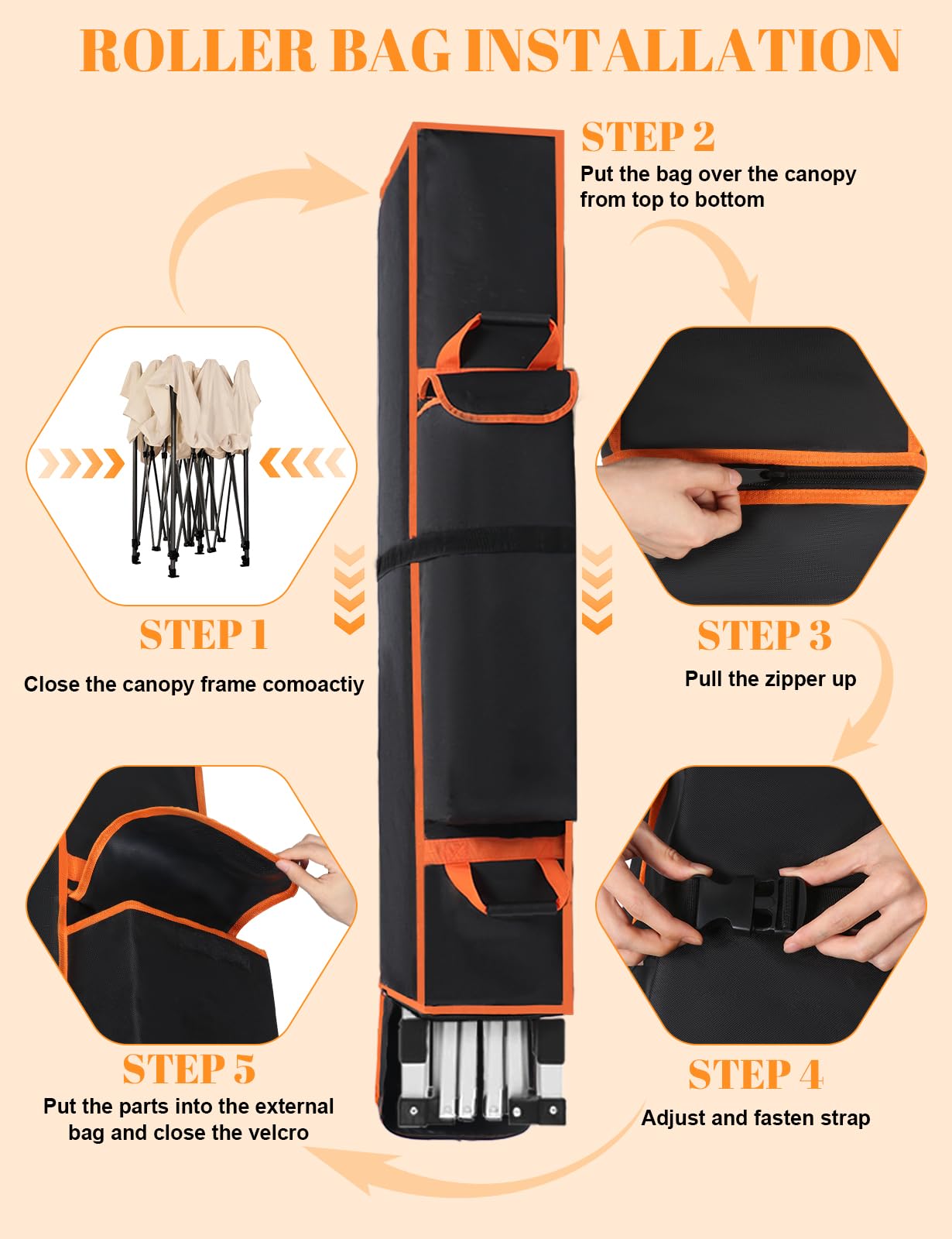 bomis top rubber handle close-up for easy single-person pulling and grip