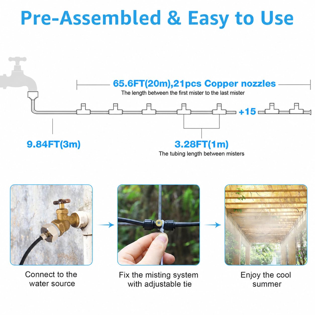 Bonviee brass nozzle closeup highlighting precision spray and durable material