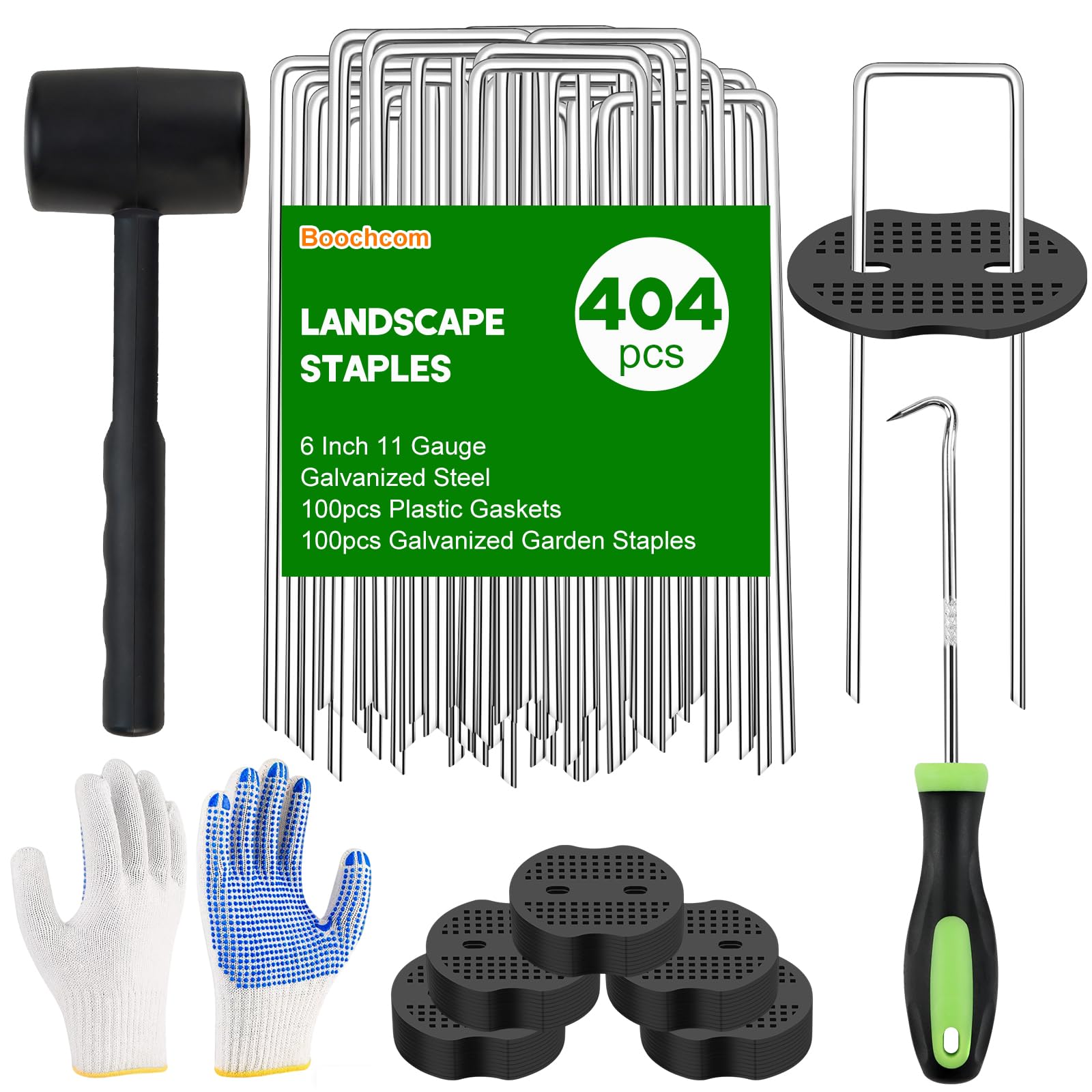Boochcom front package view showing complete landscaping kit for quick project starts