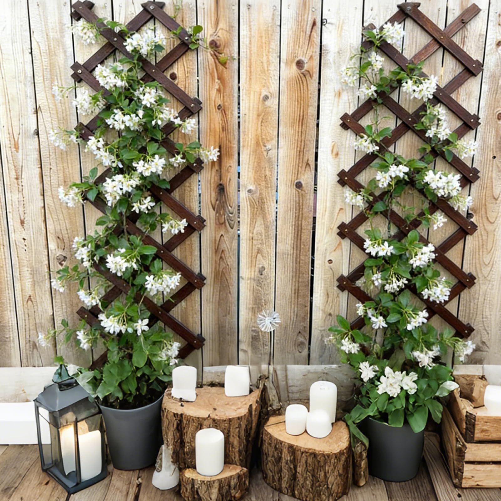 Bounmer packaging showing two trellises stacked ready for shipment