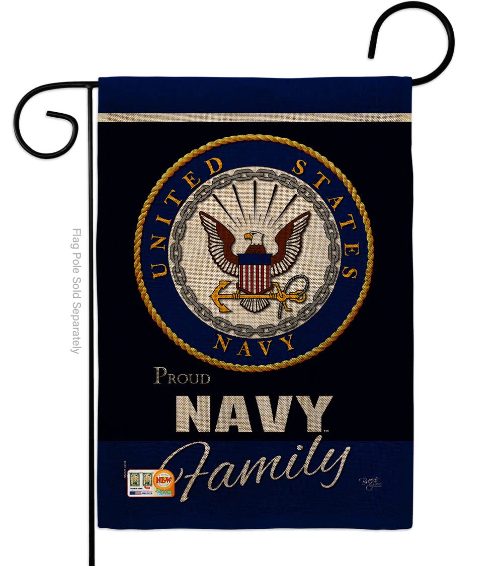 Breeze Decor flag front view showing Navy design and visible pride