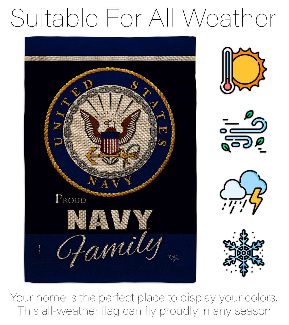 Breeze Decor flag displayed in garden adding military-themed curb appeal