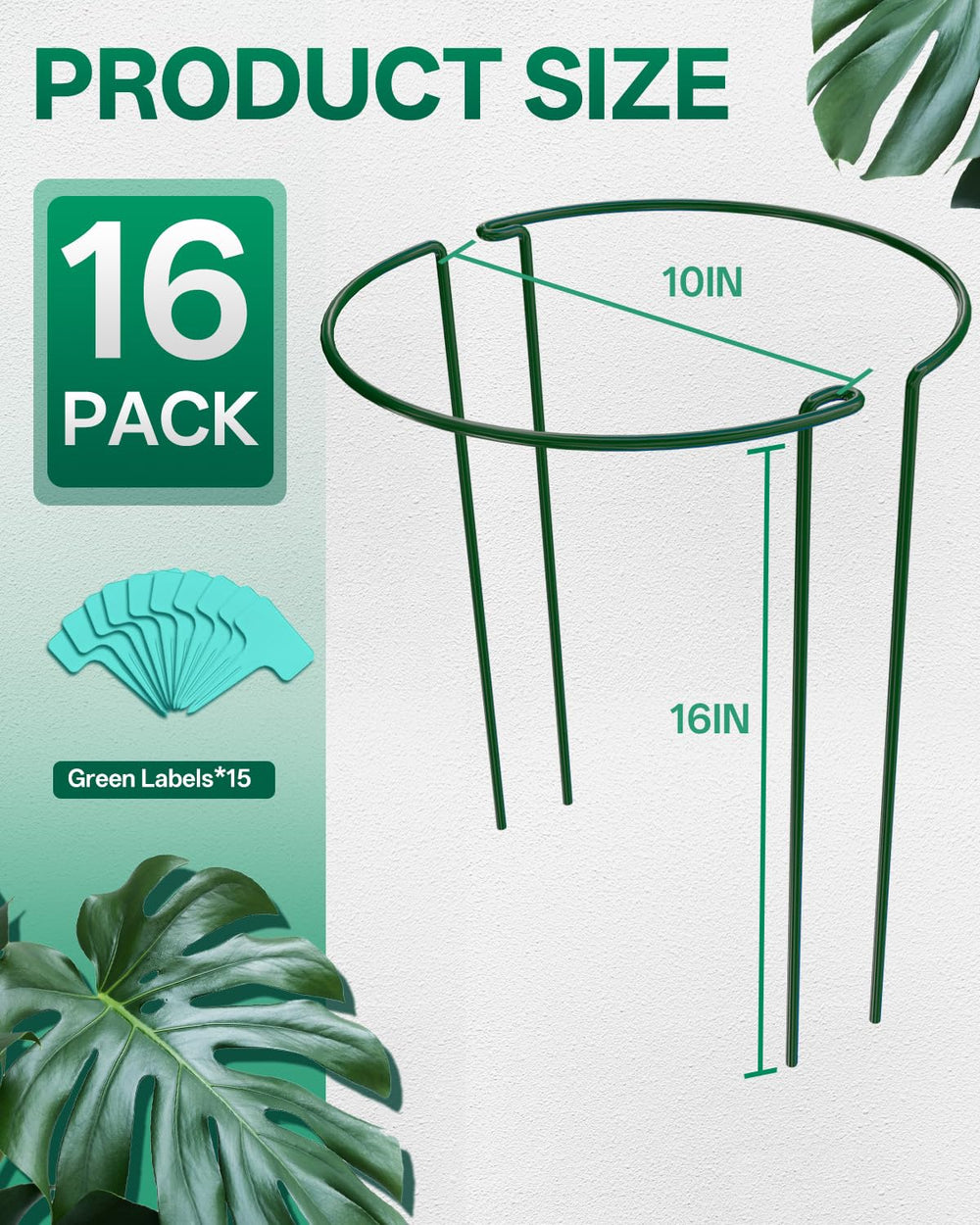 Breeze Touch labels with stakes laid out for organized plant identification