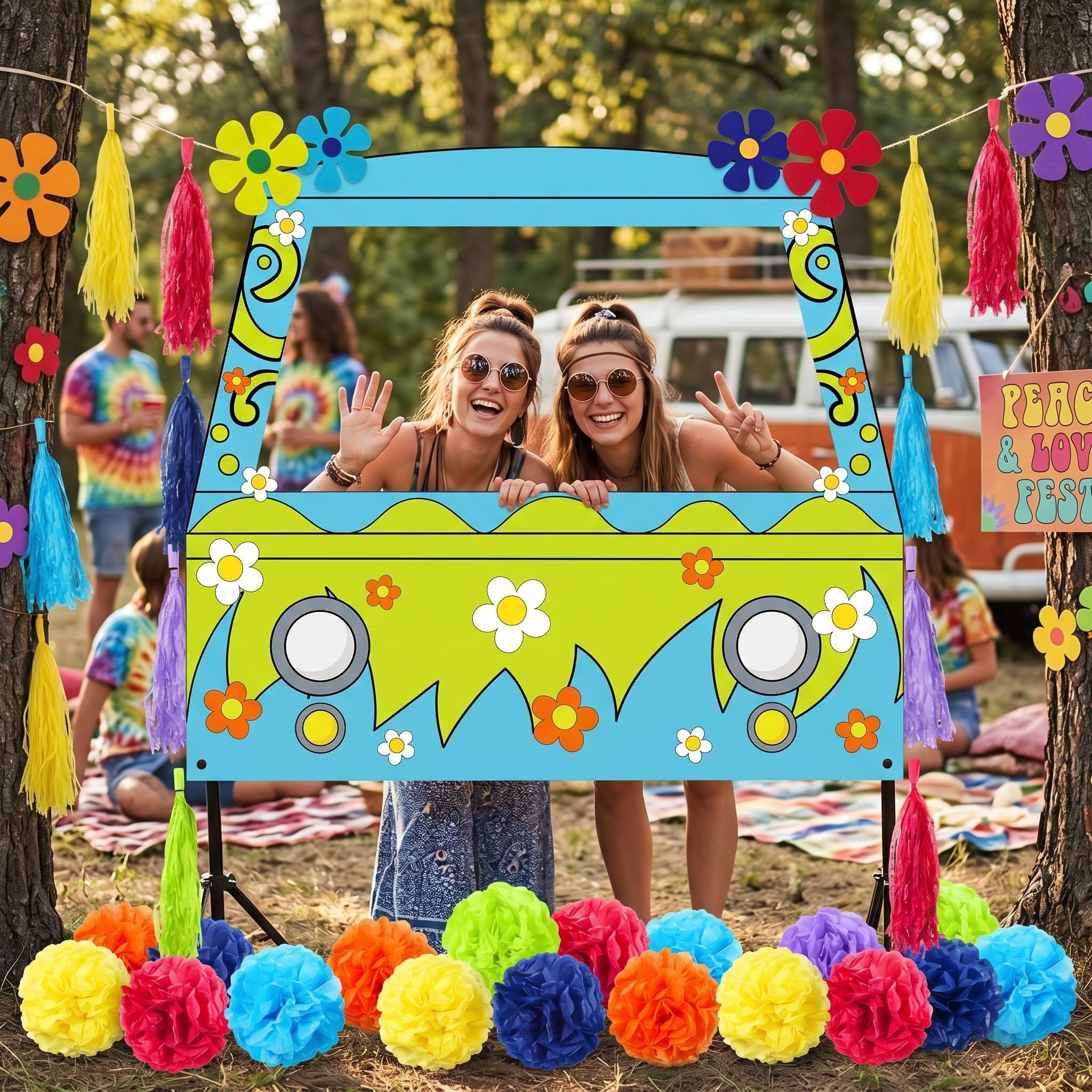 Breling decorated car trunk in use creating an eye-catching trunk-or-treat photo spot