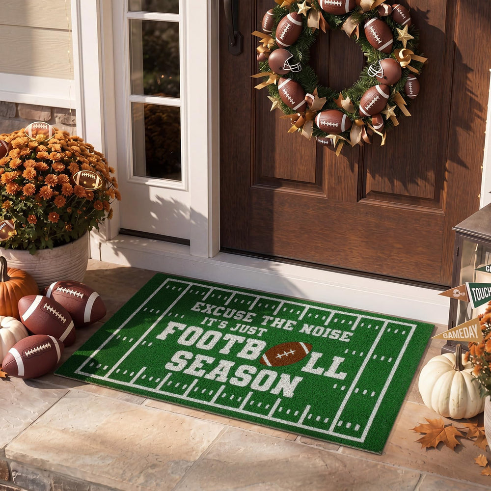 Breling mat beside front door showing 16x30 inch scale and perfect fit for entryways