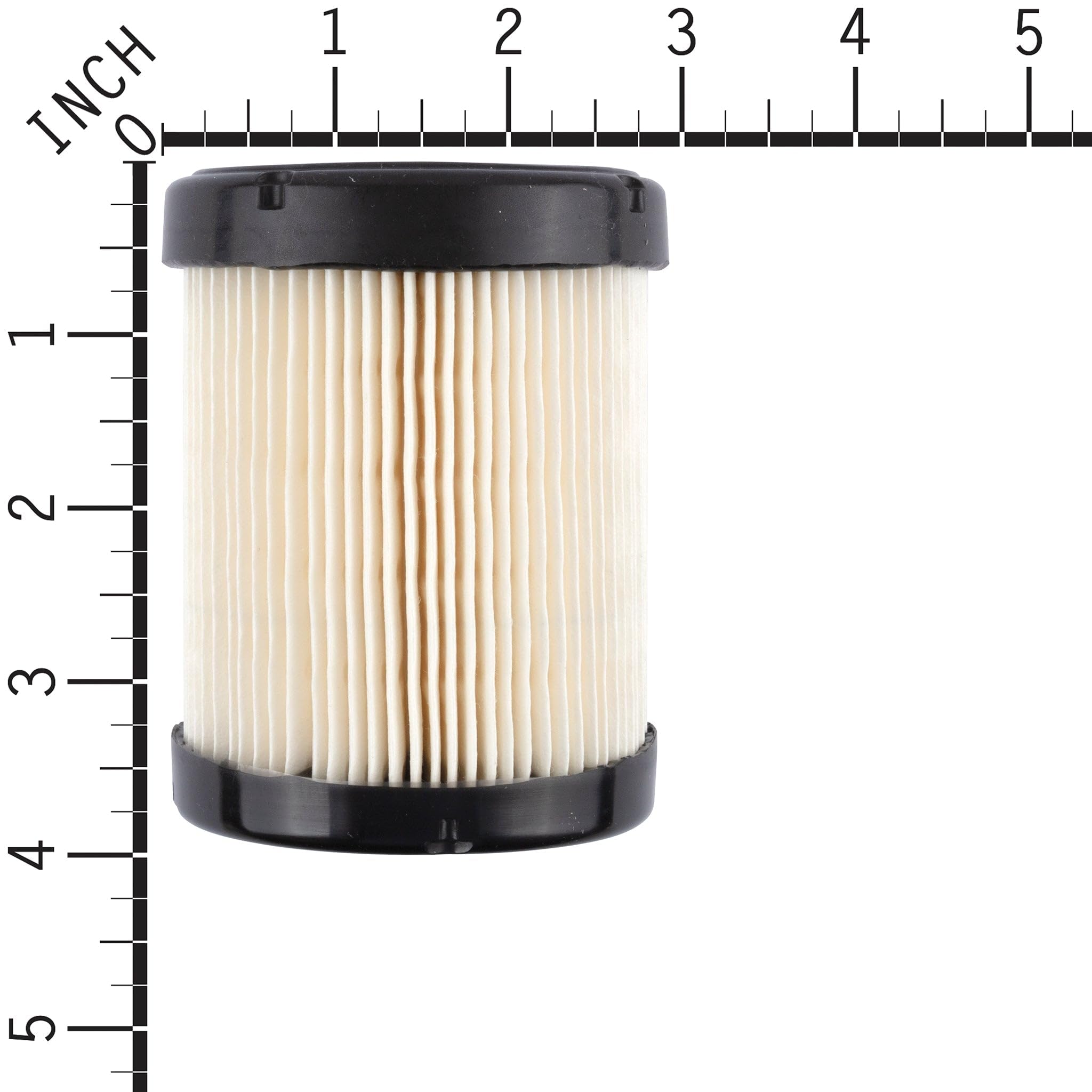 Briggs & Stratton close-up of pleated paper media showing filtration efficiency benefit