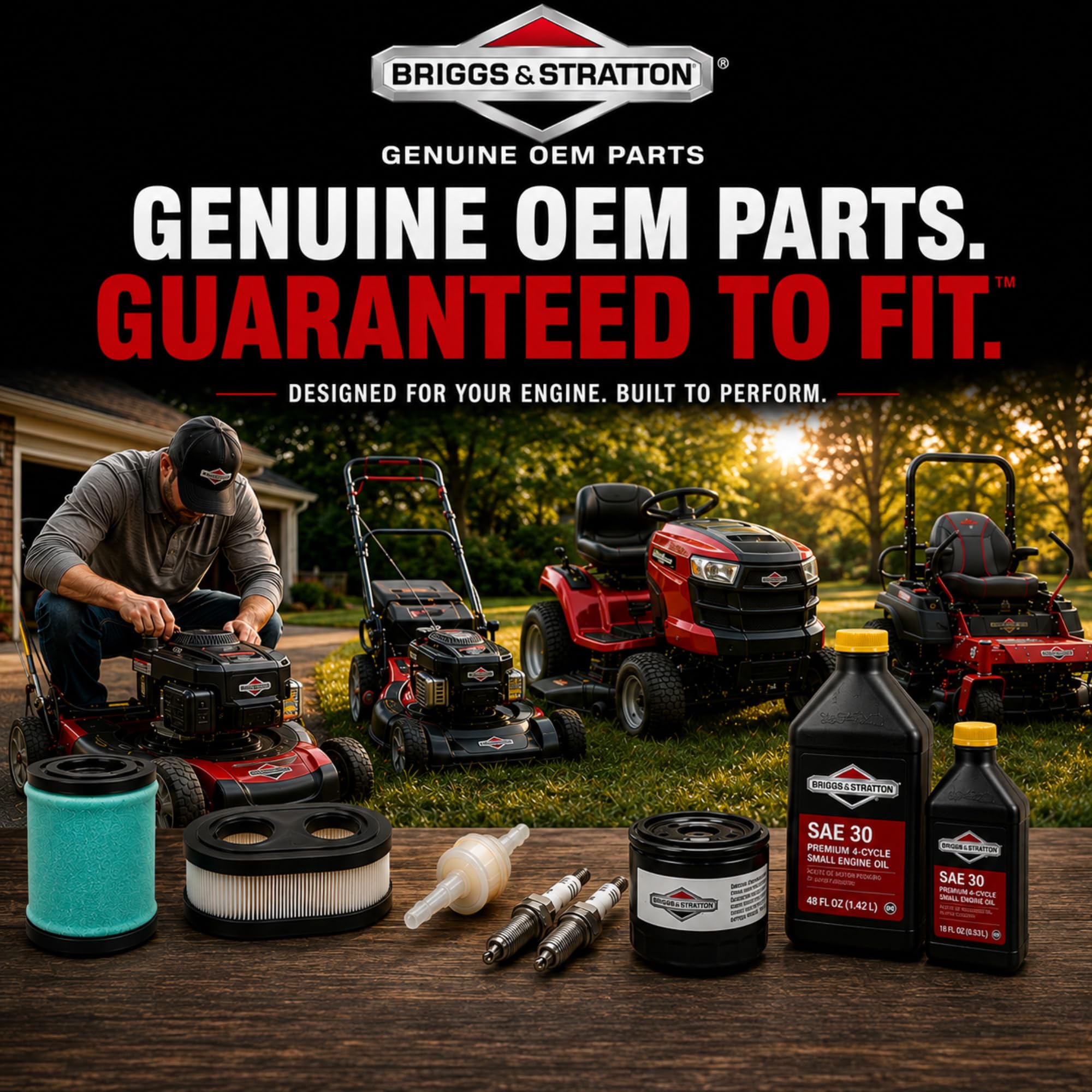 Briggs & Stratton paper fiber texture showing filtration efficiency