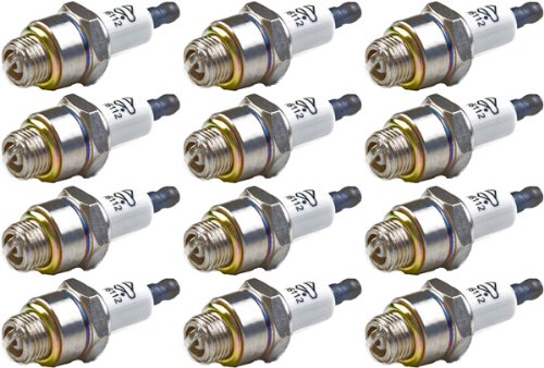 Briggs & Stratton front view of 12-pack spark plugs showing OEM packaging and readiness
