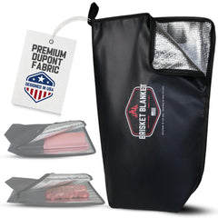 Brisket Blanket front view showing brand and durable exterior for long-lasting use