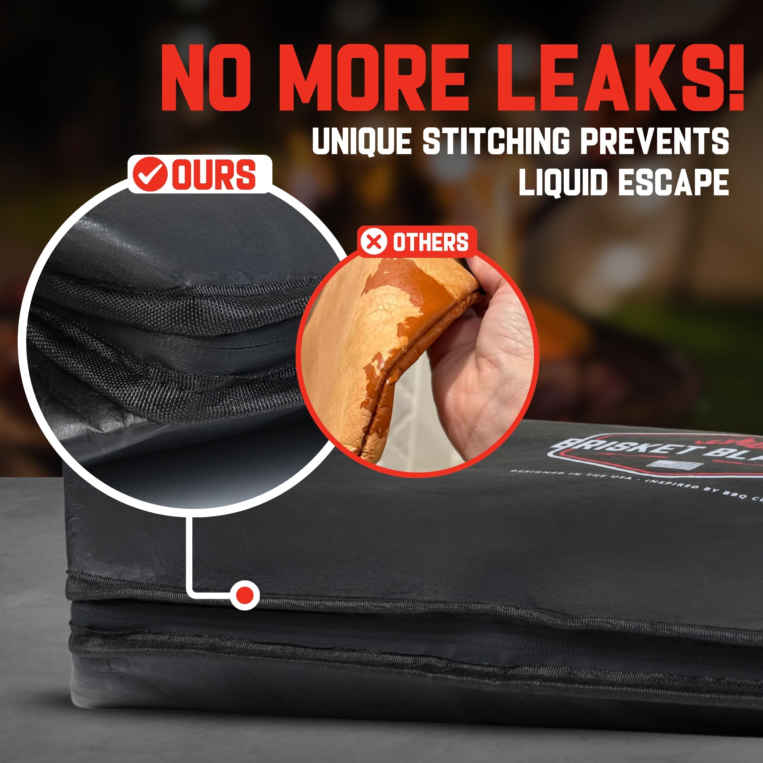 Brisket Blanket wide mouth and reinforced zipper making loading large cuts easier