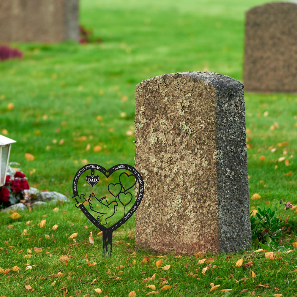 BUoonyer marker next to flowers showing scale and appropriate graveside size