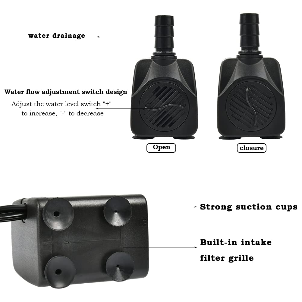 BUYGOO open pump exposing impeller and removable shell for easy maintenance