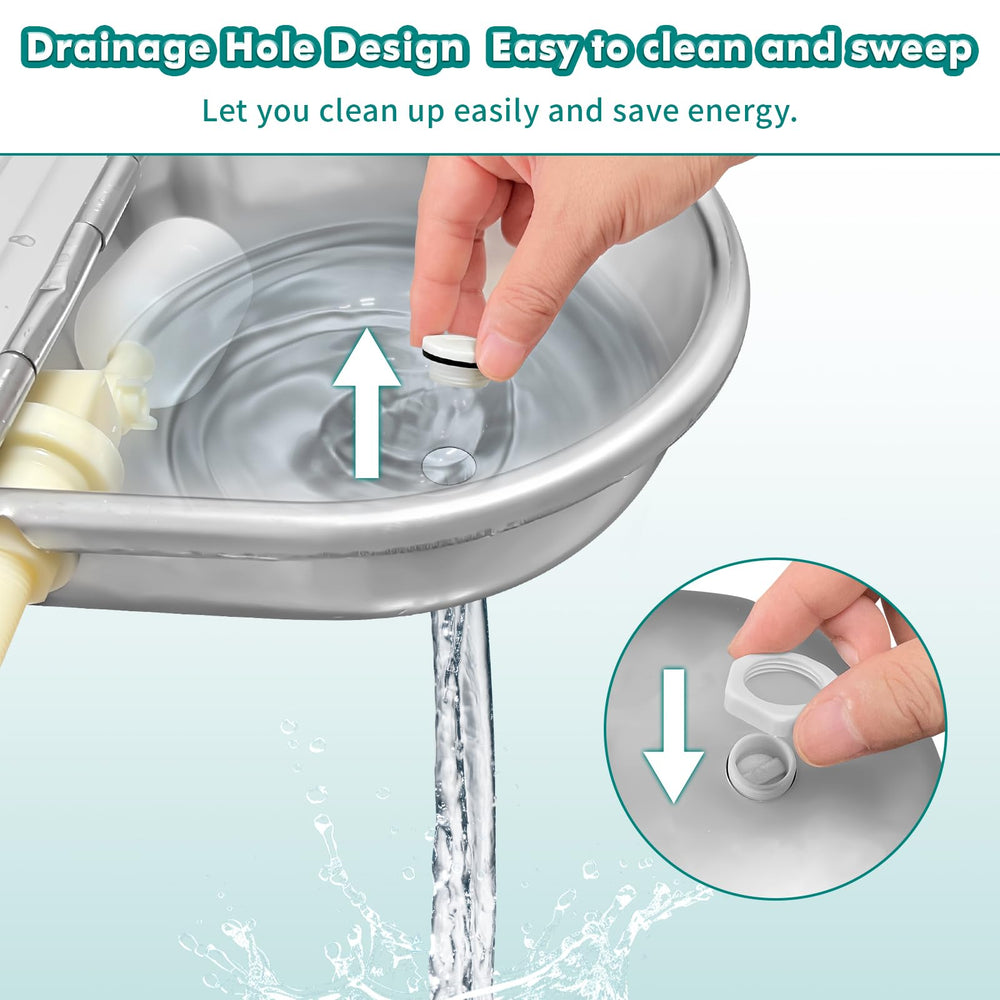 Bwhrmt drain plug bottom detail enabling fast emptying and cleaning