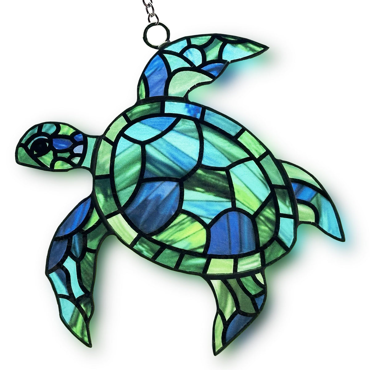 BXLZ sea turtle front view showing vibrant colors and glass detail