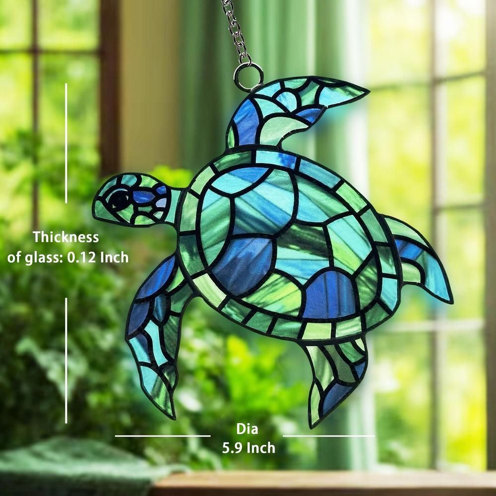 BXLZ sea turtle suspended on patio adding coastal charm outdoors
